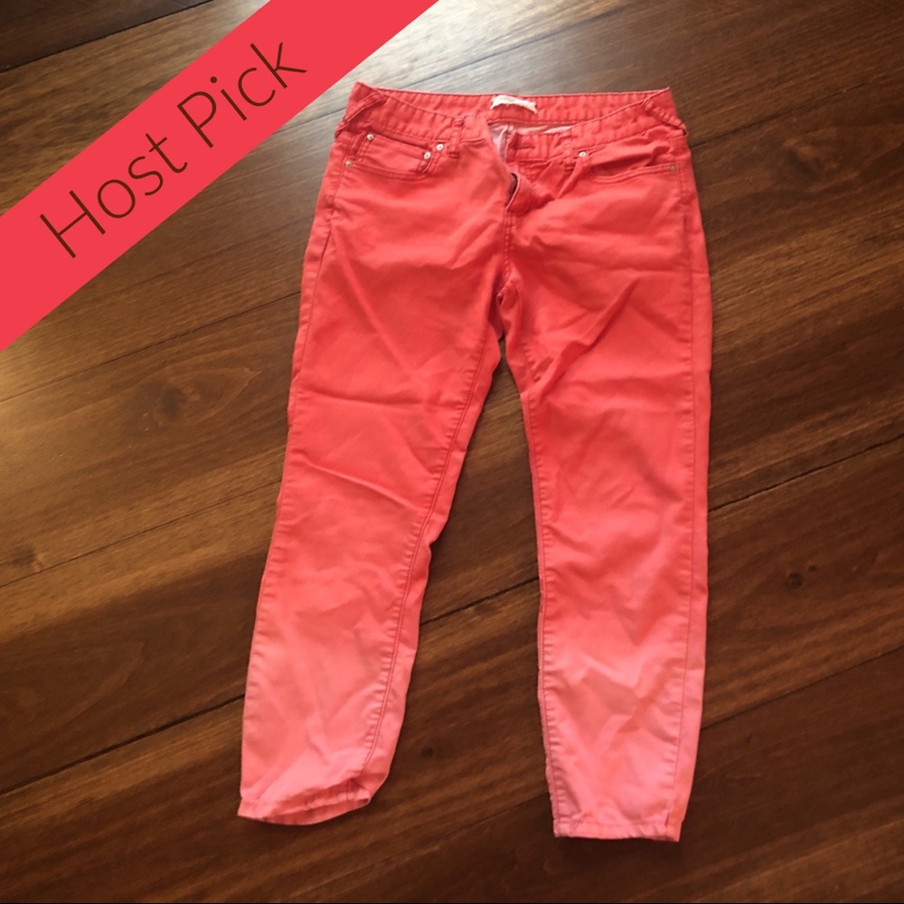 💝HP💝 Free People Orange Ombré Ankle Skinny Jeans - Picture 2 of 4